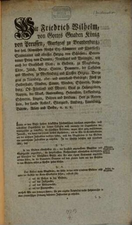 Instruction für die Magisträte in den grössern, mittlern und kleinern Städten der Fränkischen Fürstenthümer