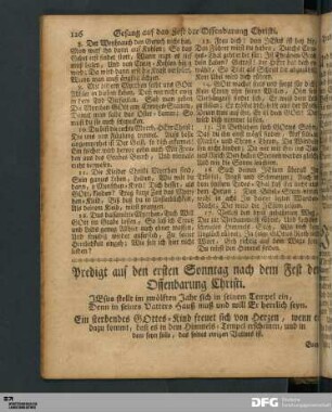Predigt auf den ersten Sonntag nach dem Fest der Offenbarung Christi.
