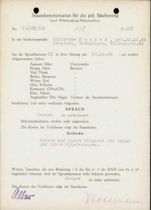 Maurer, Christine