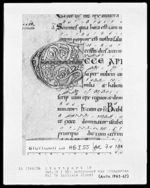 Monastisches Antiphonale — Initiale E(cce), Folio 7verso