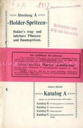 Trag- und fahrbare Pflanzen- und Baumspritzen