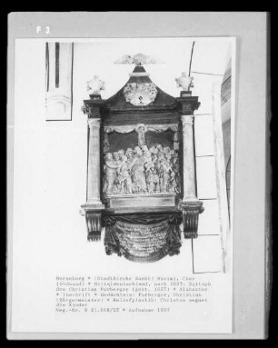 Epitaph des Christian Forberger (gest. 1697)