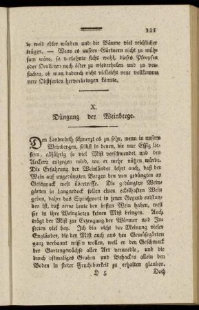 X. Düngung der Weinberge