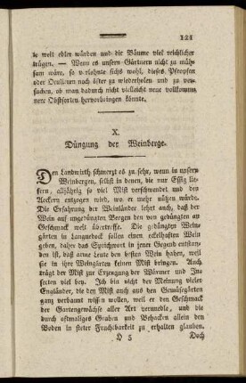 X. Düngung der Weinberge