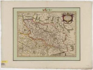 Karte von Schlesien, 1:960 000, Kupferstich, um 1640