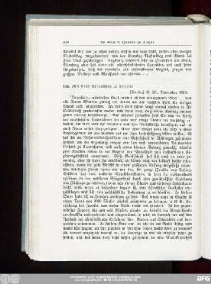 186. [An Graf Alexander zu Dohna.]
