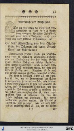 Vorbericht des Verfassers.