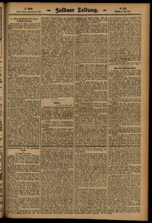 Zweite Ausgabe vom Mittwoch, den 28. Mai 1913.