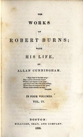The works of Robert Burns : in four volumes. 4