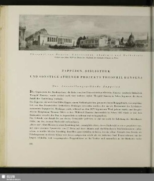 Zappeion, Bibliothek Und Sonstige Athener Projekte Theophil Hansens