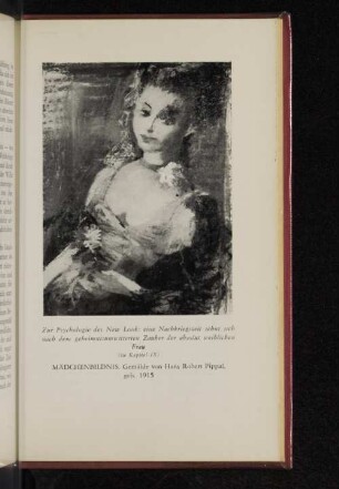 Mädchenbildnis. Gemälde von Hans Robert Pippal, geb. 1915