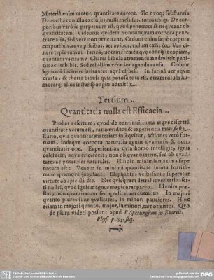 Tertium. Qvantitatis nulla est Efficacia.