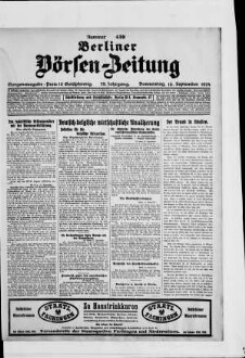 Berliner Börsen-Zeitung, Morgenausgabe