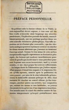 Cours de philosophie positive, 6. Le complément de la philosophie sociale