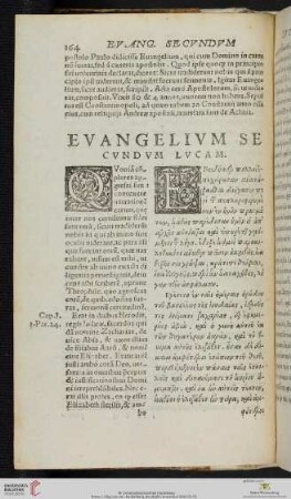 Evangelivm Se Cvndvm Lvcam
