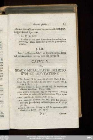 Caput V. De Gradu Moralitatis Delictorum Et Imputatione.