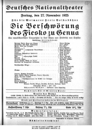 Die Verschwörung des Fiesko zu Genua