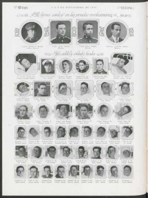 Jefes, cadetes y soldados heridos