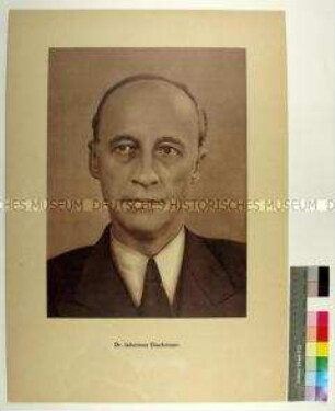 Porträt des sächsischen Ministers und späteren Präsidenten der Volkskammer der DDR Johannes Dieckmann nach einer unbekannten Fotografie