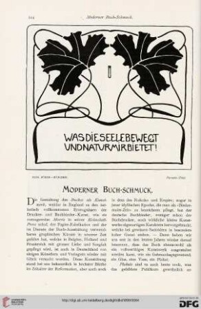 Moderner Buch-Schmuck