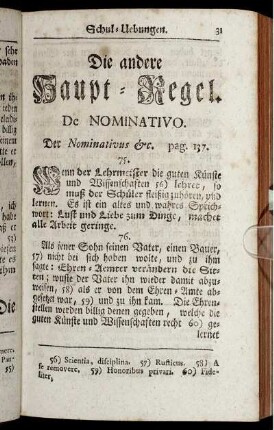 Die andere Haupt-Regel. De Nominativo.