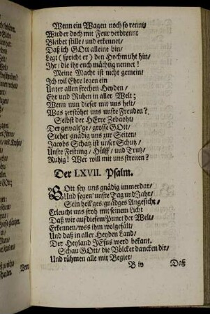 Der LXVII. Psalm