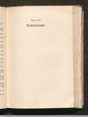 3. Teil: Volkstümliches