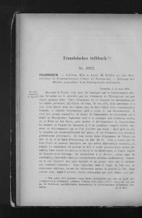 Französisches Geldbuch. [Orientalische Frage.]