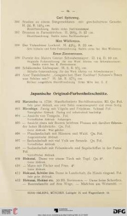 Japanische Original-Farbenholzschnitte (Nr. 402-450)