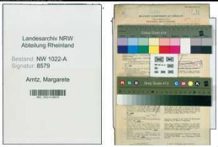 Entnazifizierung Margarete Arntz , geb. 17.12.1902 (Kinderpflegerin)