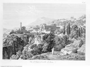 Recueil de vues et Fabriques pittoresques d'Italie ..., Tafel 90: Vüe de Nemi à 15 milles de Rome.
