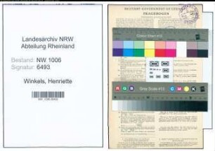 Entnazifizierung Henriette Winkels , geb. 15.04.1890 ()