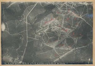 Foto der Stellungen westlich von Moulins (Luftbild)