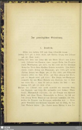 Zur genealogischen Orientirung