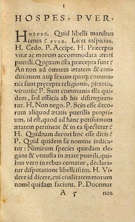 Dialogus de vita decente aetatem puerilem : quodque hoc studium deo placeat cum respondentibus figuris quibusdam germanici & latini sermonis, expositis aliquando a Joachimo Camerario in domestica disciplina ; Quae omnia nunc primum expressa sunt