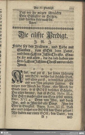 Die eilffte Predigt