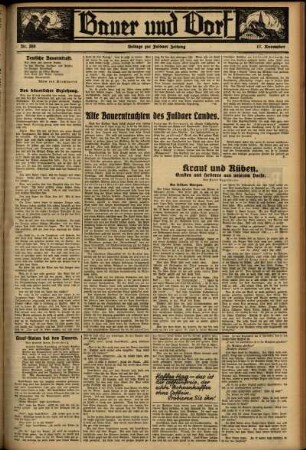 Zweite Ausgabe vom Freitag, den 17. November 1933.