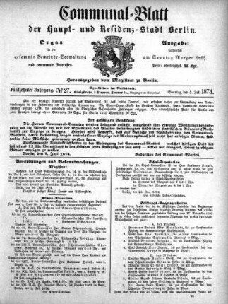 1874,27: No. 27, 5. Juli 1874