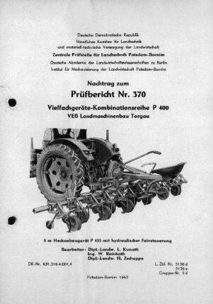 Vielfachgeräte - Kombinationsreihe P 400