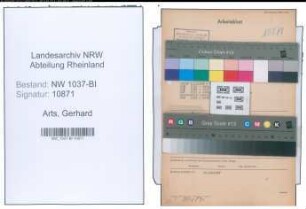 Entnazifizierung Gerhard Arts , geb. 05.03.1905 (Amtsrentmeister)