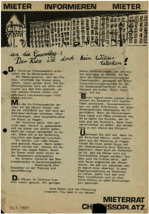 Flugschrift: Alle reden vom Leerstand. Wir be-mieten, 1981