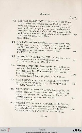 Bronzen (Nr. 291-308)
