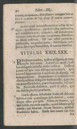 Titulus XXIX. XXX.