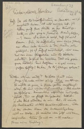 Brief an Willy Strecker und B. Schott's Söhne : 03.05.1924