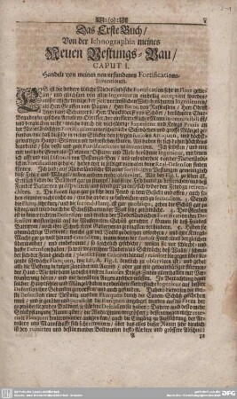 Das Erste Buch/Von der Ichnographia meines Neuen Vestungs-Bau/
