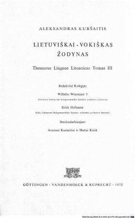 Litauisch-deutsches Wörterbuch. 3