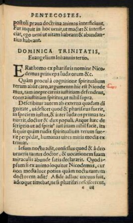 Dominica Trinitatis ...