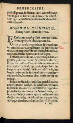 Dominica Trinitatis ...