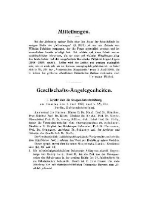 Gesellschafts-Angelegenheiten