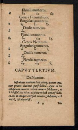 Caput Tertium, De Nomine.